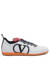 Valentino Garavani White Sneakers With Asymmetric Toe And Vlogo Detail On The Side In Tech Fabric Ma In White