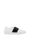 Valentino Rockstud Open Sneakers In White