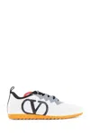Valentino Chromathon Low-top Sneakers In Perforated Leather In White