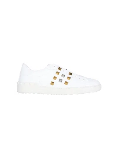 Valentino Garavani Valentino Rockstud Untitled Leather Sneaker In White