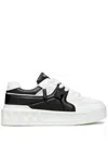 Valentino Garavani One Stud Xl Low-top Sneaker In Nappa Leather And Jacquard Toile Iconographe Techn In Red