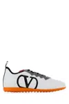 Valentino Perforated Nappa Leather Chromathon Sneakers In White