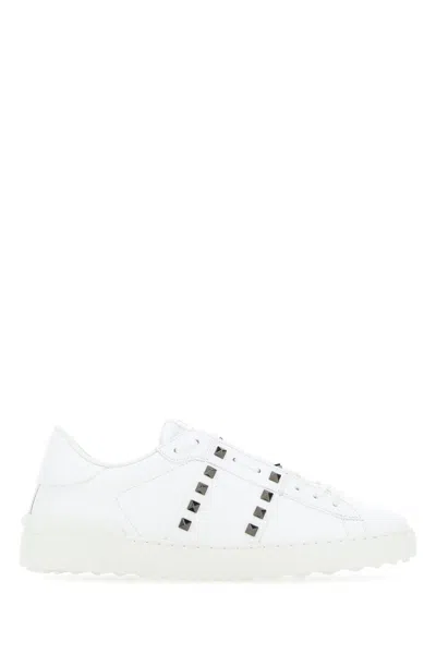 Valentino Garavani Valentino Rockstud Untitled Leather Sneaker In White