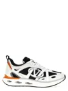 Valentino Two-tone Leather V-logo Low-top Sneakers In White