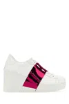 Valentino Garavani Rockstud Platform Sneakers In White