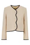 Valentino Garavani Solid Blazer In Neutral