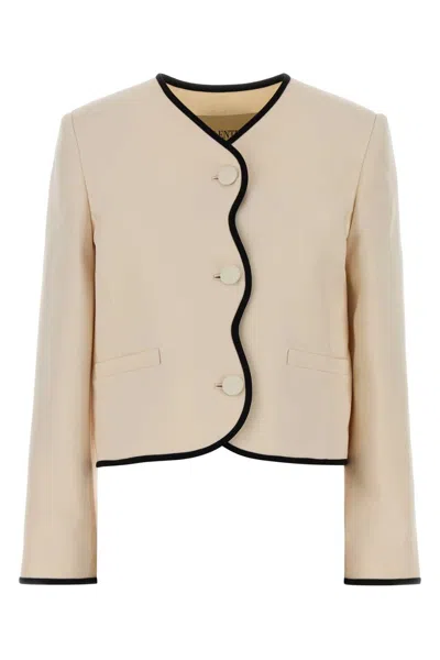 Valentino Garavani Solid Blazer In Neutral