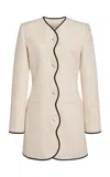 Valentino Garavani Jacket Solid Silk Linen Canvas In Pattern