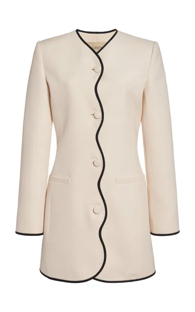 Valentino Garavani Jacket Solid Silk Linen Canvas In Pattern