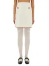 Valentino Solid Crepe Couture Skirt In Neutral