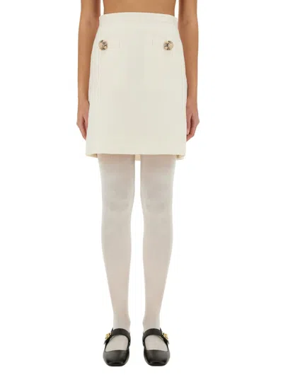 VALENTINO VALENTINO GARAVANI SOLID CREPE COUTURE SKIRT