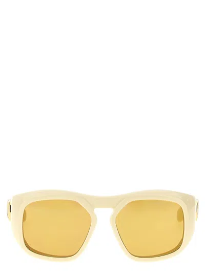 Valentino Garavani Square Acetate Sunglasses In White