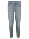 Valentino Garavani Straight-leg Jeans With Decorative Cuffs In Black