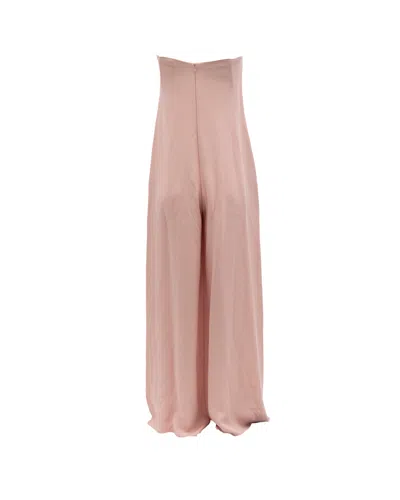 Valentino Garavani Strapless Fluid Jumpsuit In Pink