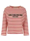 Valentino Garavani Striped Cotton Jersey T-shirt In Multi