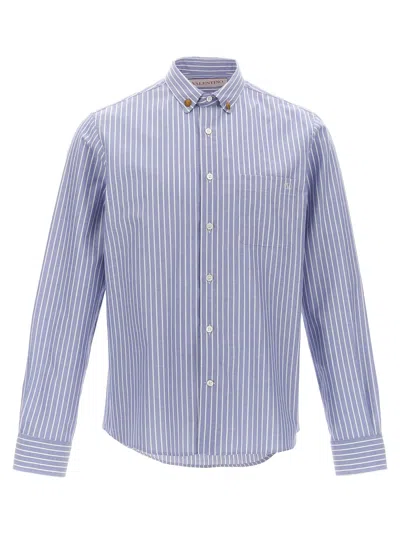 Valentino Garavani Striped Shirt In Light Blue