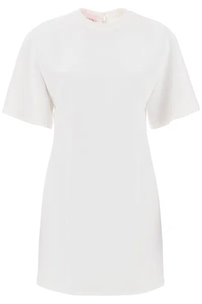 Valentino Garavani Mini Dress In Structured Couture In 白色的
