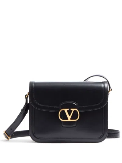 Valentino Garavani 9to5 Leather Shoulder Bag In Black
