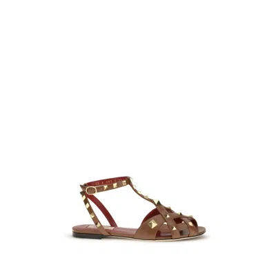 Valentino Garavani Studded Leather Sandal In Multi