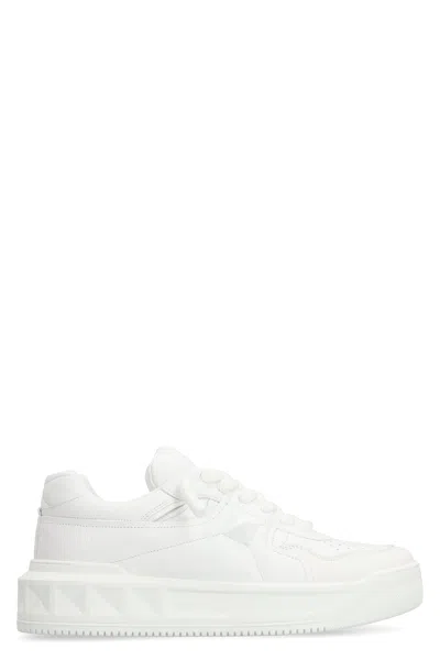 Valentino Garavani Studded Low-top Sneaker In White