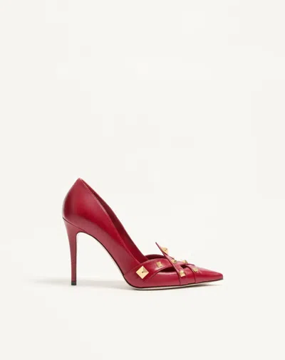Valentino Garavani Studdy Kidskin Pumps 100mm Woman Red 40.5