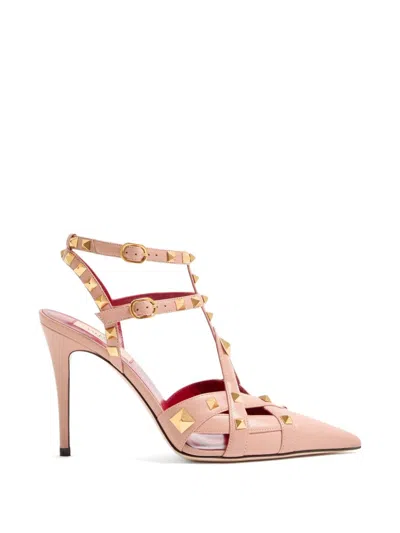 Valentino Garavani Studdy Leather Pumps In Pink