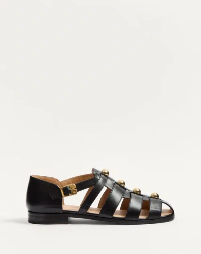 VALENTINO GARAVANI VALENTINO GARAVANI STUDSHIELD FISHERMAN CALFSKIN SANDAL