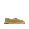 Valentino Suede Espadrilles In Beige