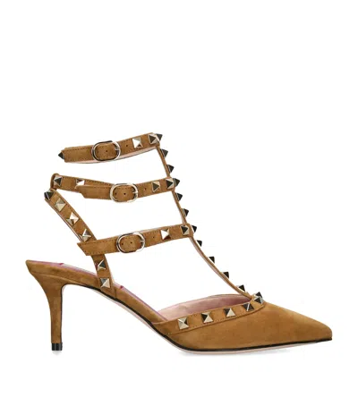 Valentino Garavani Suede Rockstud Pumps 65 In Black