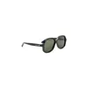 Valentino Vintage Black Acetate Sunglasses With Gold-tone Detail
