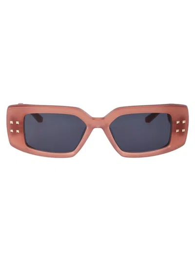 Valentino Garavani Sunglasses In 108c Pnk - Gld