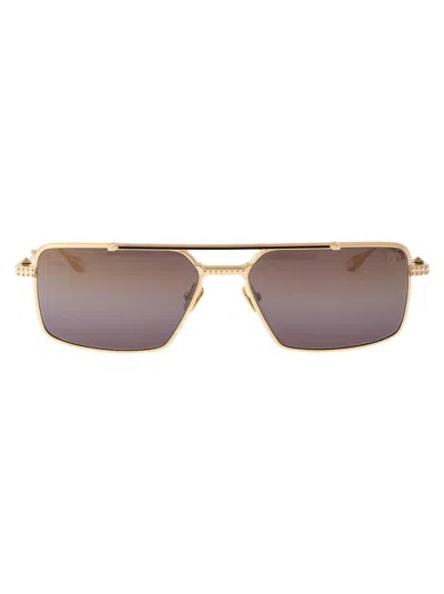 Valentino Eyewear Rectangular Frame Sunglasses In Silver