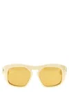 Valentino Acetate Square Frame Sunglasses In Yellow