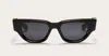 Valentino Logo-plaque Sunglasses In Black, Rose Gold