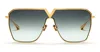 Valentino V-goldshield Titanium Square Sunglasses In Gold