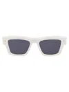 Valentino Xxii - Ltd500 Sunglasses In White - Yellow Gold W/dark Grey