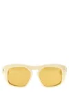 Valentino Acetate Square Frame Sunglasses In Yellow