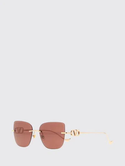 Valentino Garavani Metal Sunglasses In Brown