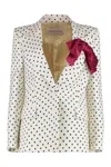 Valentino Women's Supergran Plusdepois Print Jacket In White
