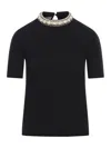 Valentino Embellished Virgin Wool Sweater