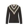 Valentino V-neck Sweater In Wool And Cashmere In Black