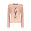 Valentino Garavani Woman Sweater Antique Rose Size 8 Virgin Wool In Pink