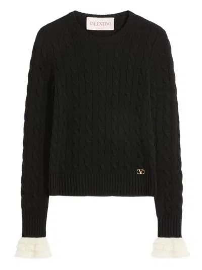 Valentino Garavani Jumpers In Ivory/black