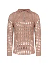 Valentino Garavani Openwork Sweater In Blend In Nude