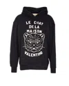 Valentino Garavani Sweatshirt With Le Chat De La Maison Patch In Black