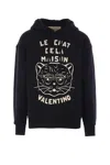 Valentino Garavani Sweatshirt With Le Chat De La Maison Patch In Black