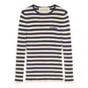 Valentino Striped Ribbed-knit Cotton Sweater