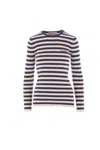 Valentino Striped Ribbed-knit Cotton Sweater