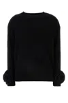 Valentino Regular Fit Wool Jersey Sweater In Black