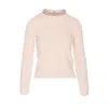 Valentino Garavani Women Embroidered Wool Sweater In Pink